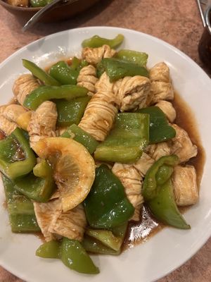 Lemongrass bean curd  at Veggie Lee in Hayward