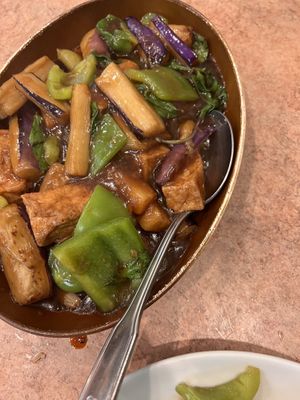 Eggplant and tofu  at Veggie Lee in Hayward