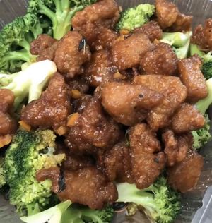 Vegan Orange Chicken at Veggie Lee in Hayward