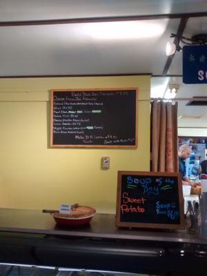 Board  at Village Bakery and Deli in Haines Junction