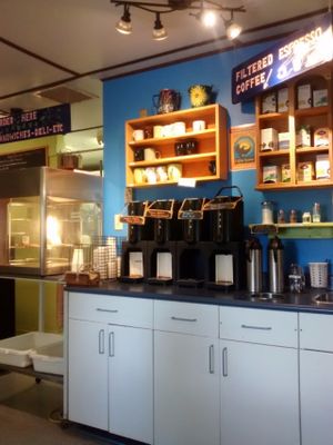 Coffee at Village Bakery and Deli in Haines Junction