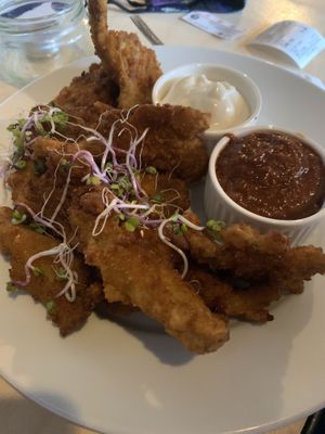 oyster mushroom chicken wings at Vege Bistro - Polish Vegan Food in Warsaw