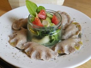 Pierogi With Red Lentils  at Vege Bistro - Polish Vegan Food in Warsaw