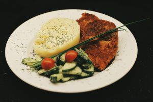Polish schnitzel at Vege Bistro - Polish Vegan Food in Warsaw