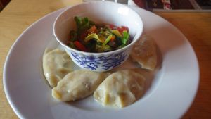 Polish pierogi at Vege Bistro - Polish Vegan Food in Warsaw