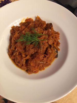 cabbage stew at Vege Bistro - Polish Vegan Food in Warsaw