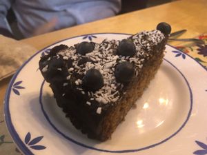 Chocolate and berries  at Vege Bistro - Polish Vegan Food in Warsaw