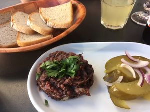 Black pudding!! at Vege Bistro - Polish Vegan Food in Warsaw