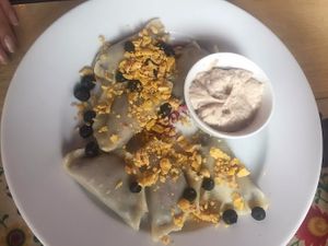 sweet pierogi at Vege Bistro - Polish Vegan Food in Warsaw