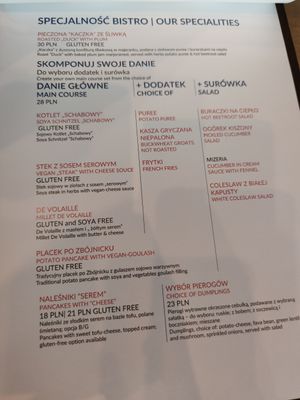 Menu at Vege Bistro - Polish Vegan Food in Warsaw