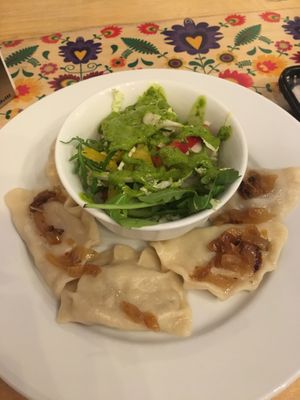 Vegan pierogi  at Vege Bistro - Polish Vegan Food in Warsaw