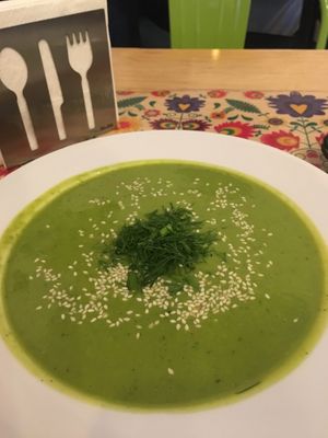 1£ pea soup 😋 at Vege Bistro - Polish Vegan Food in Warsaw