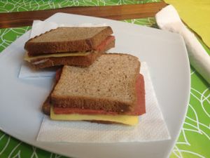 Cheese and Ham toasted sandwiches. at Nyama in Ljubljana