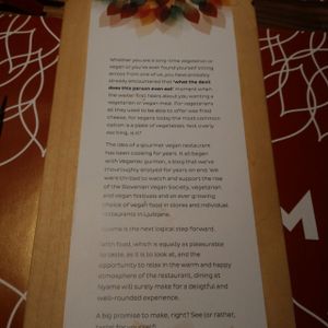 from the menu at Nyama in Ljubljana