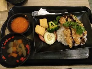 Crispy Beancurd Skin w Sesame Rice Set ($7.90) at Greendot 绿一点 - Westgate in West Singapore