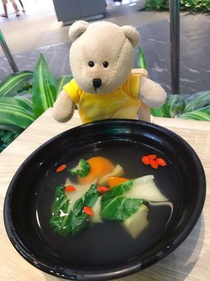 Vegetables soup  at Greendot 绿一点 - Westgate in West Singapore