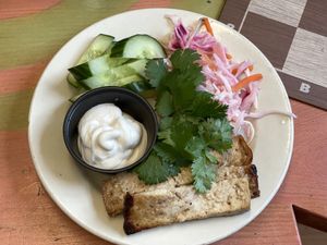 Bahn Mi without bread. (I opted against the $.50 upcharge for lettuce.)  at Flexit Cafe and Bakery in Ellsworth