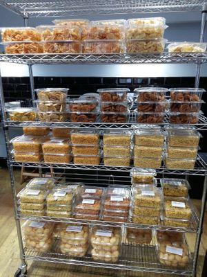 Indian savoury snacks at Bhel Puri House in Reading