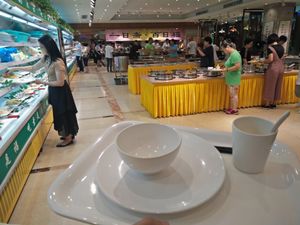 so you basically get the plates and pick whatever you want! at Yuan Tong Vegetarian - Plum Garden in Shenzhen