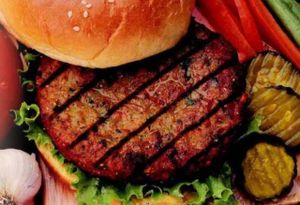 I love burgers! at Veg at Table in Luebeck