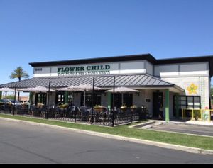 front of building at Flower Child in Scottsdale