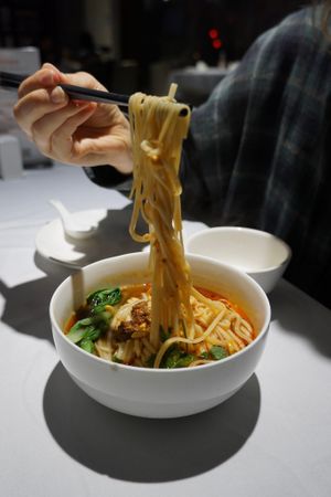 Sichuan noodles (different name on the menu but easy to find from the images) at Huā Kāi SùShí 花开素食 - Dongcheng in Beijing