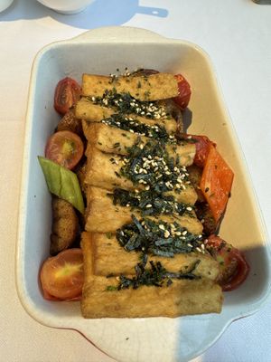 Tofu with seaweed and potatoes   at Huā Kāi SùShí 花开素食 - Dongcheng in Beijing