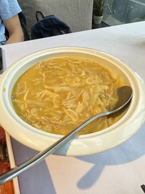 Sour mushrooms soup. Delicious and spicy   at Huā Kāi SùShí 花开素食 - Dongcheng in Beijing