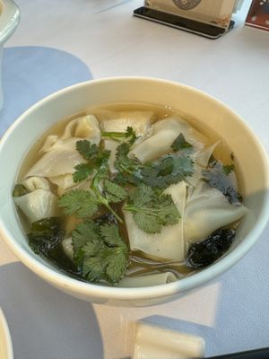 Wonton soup. Do not recommend. Flavorless  at Huā Kāi SùShí 花开素食 - Dongcheng in Beijing