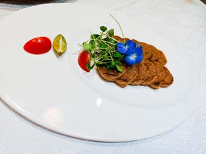 Nicely presented delicious vegan food at Huā Kāi SùShí 花开素食 - Dongcheng "Blossom" at Huā Kāi SùShí 花开素食 - Dongcheng in Beijing