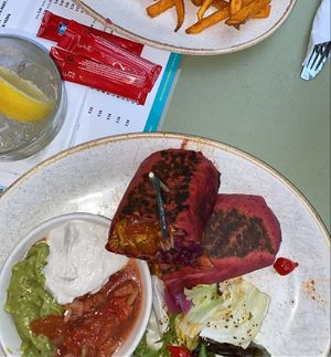 vegan burrito  at Las Iguanas in Glasgow