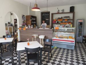 at the counter at Herr von Butterkeks in Osnabruck