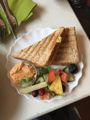 vegan cheese sandwich  at Herr von Butterkeks in Osnabruck