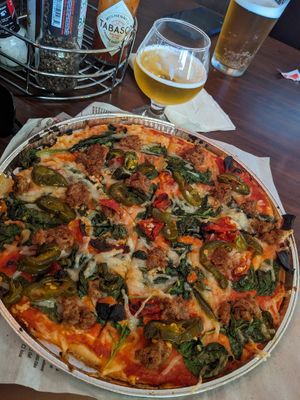 Another angle of my master piece 😉 at Pizza Artista in Lafayette