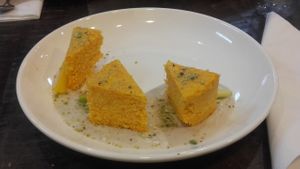 Raw carrot cake at Botanique in Madrid