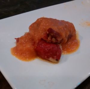 Starters / Stuffed piquillo peppers (awesome!) at Botanique in Madrid