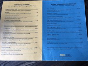 Menu June 2022  at Rebel Rebel in Dordrecht