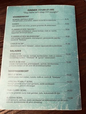 Menu June 2022  at Rebel Rebel in Dordrecht