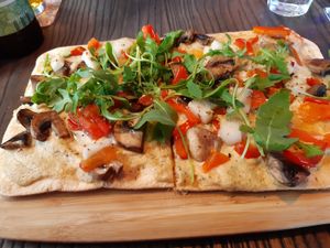 Flammkuchen mushroom at Rebel Rebel in Dordrecht