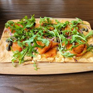 Flammkuchen 'Salmon' at Rebel Rebel in Dordrecht