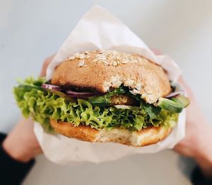 vegan burger at Krowarzywa - Marszalkowska in Warsaw