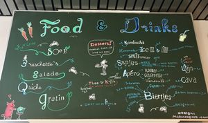 Menu 27 April 2018, ingredients depends on which veggies are delivered at Lokaal in Ghent