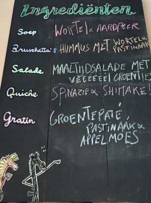 Example of the menu at Lokaal in Ghent