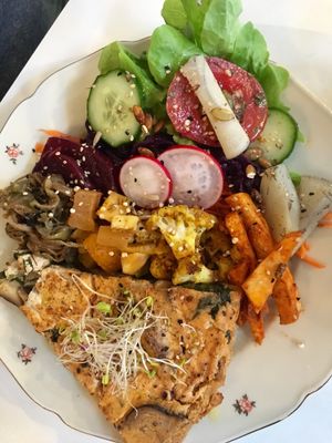 Quiche with shitake and spinach mmmmm at Lokaal in Ghent