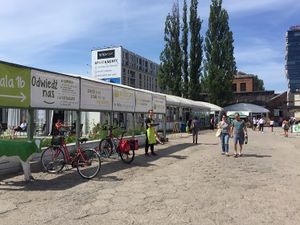 the inner patio of biobazar at BioBazar in Warsaw