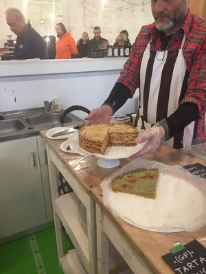 Raw cakes at BioBazar in Warsaw