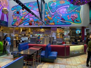 Inside  at Mellow Mushroom in Asheville