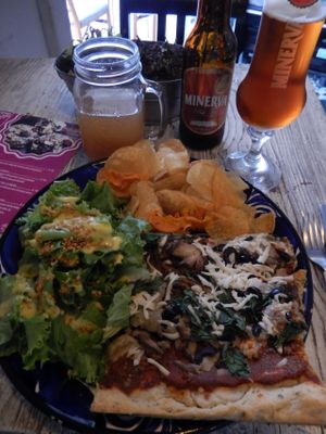 pizza combo meal (special of the day) at Temictli - Hipodromo in Mexico City