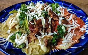 Chilaquiles at Temictli - Hipodromo in Mexico City