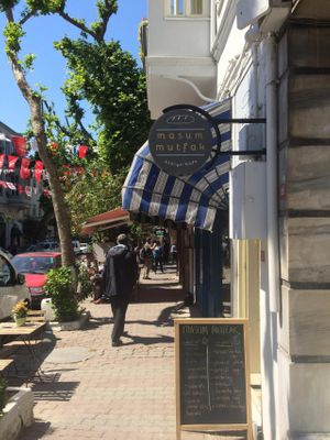 A cozy new restaurant in Kuzguncuk, the fashionable section of Asian Istanbul.  Merve, the sweetly smiling owner and head cook kindly whipped up a delicious grilled vegetable dish for me that was not on the menu to accommodate my non-gluten request. at Masum Mutfak in Istanbul